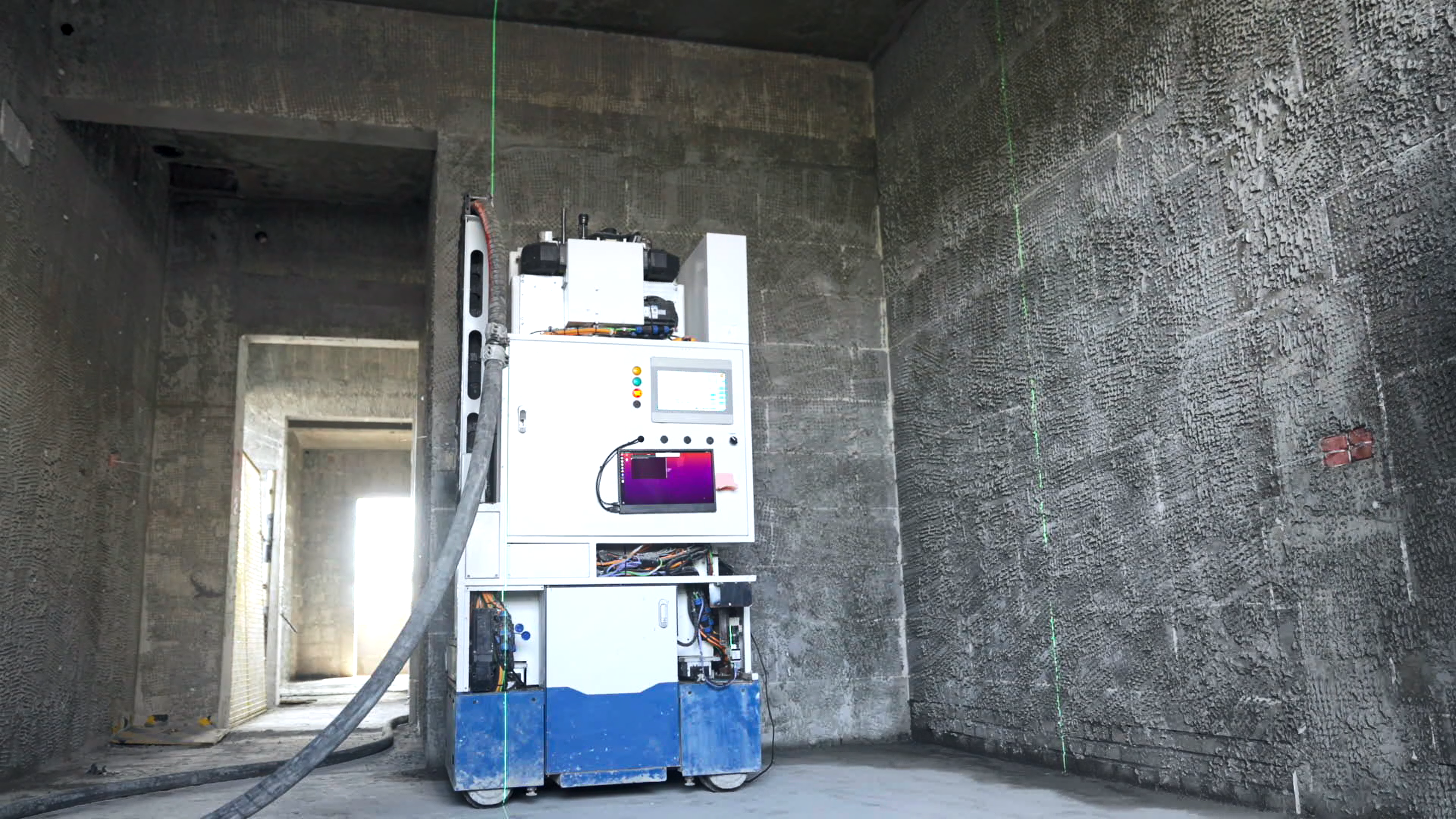 Jun 2021, Large-scale testing of plastering products.